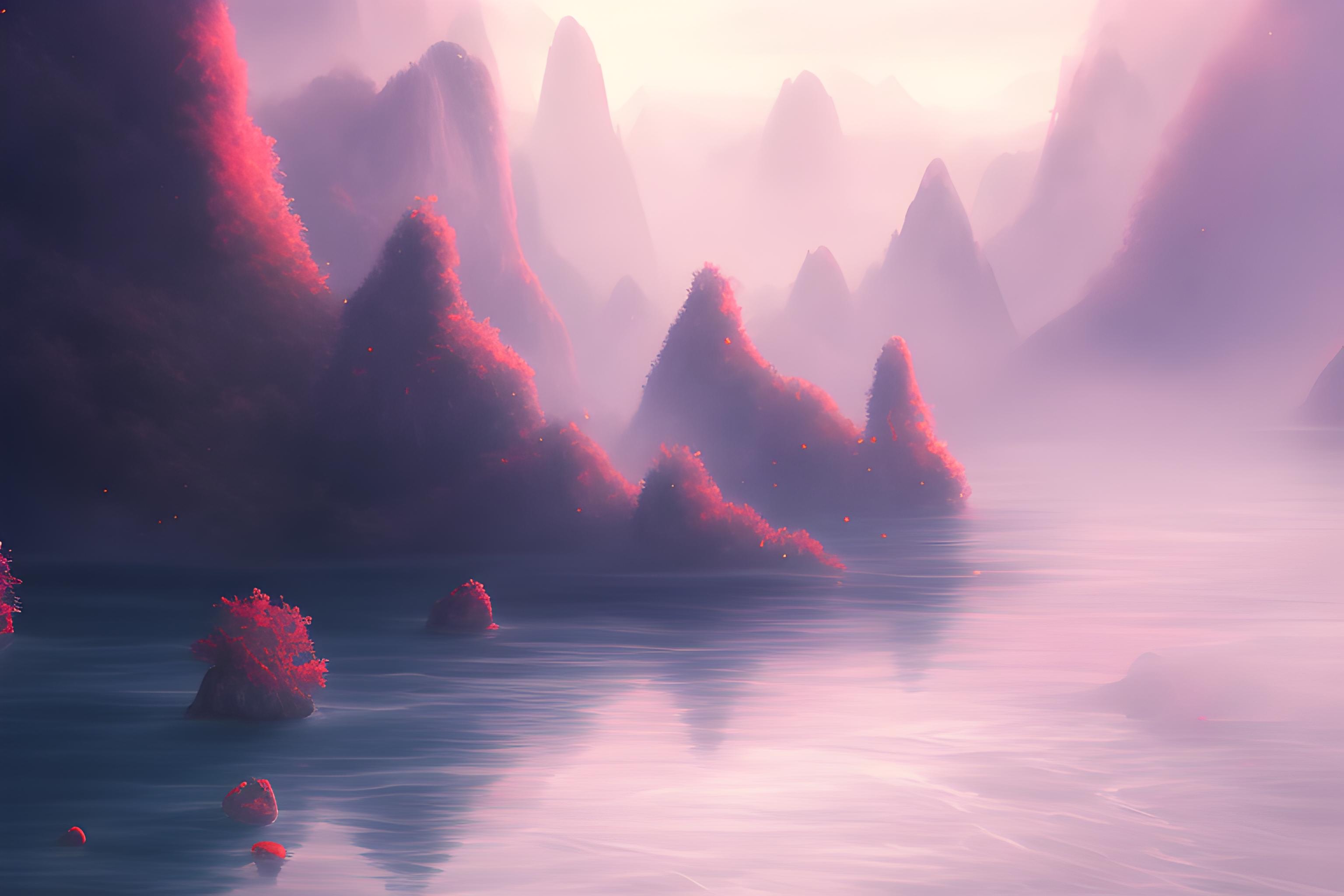 风景优美带有山水的4K壁纸